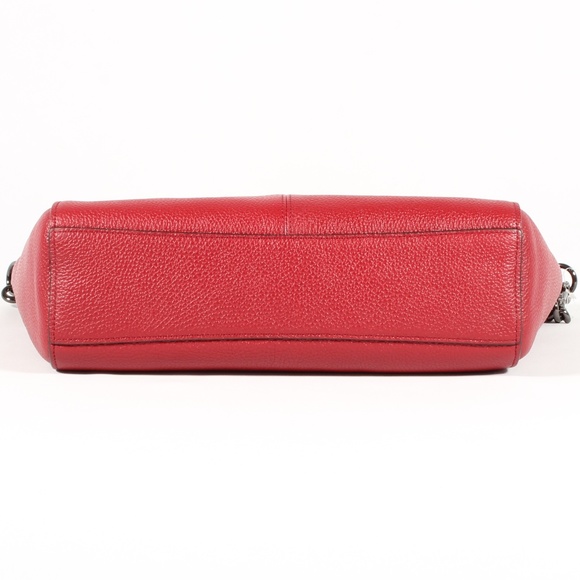 Coach Prairie Chain Satchel Handbag Cherry Leather - Picture 8 of 9